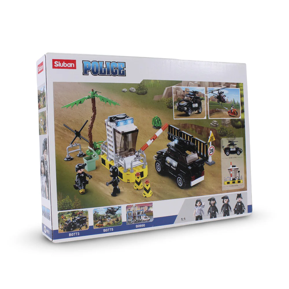 Sluban Police Border Control Building Blocks – 373 Pieces - Image 4