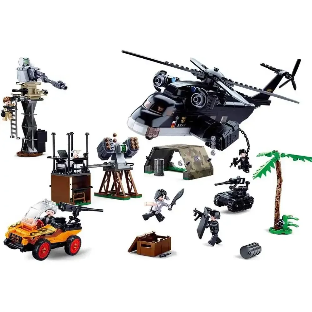 Sluban Police Den Attack Building Blocks – 830 Pieces - Image 2