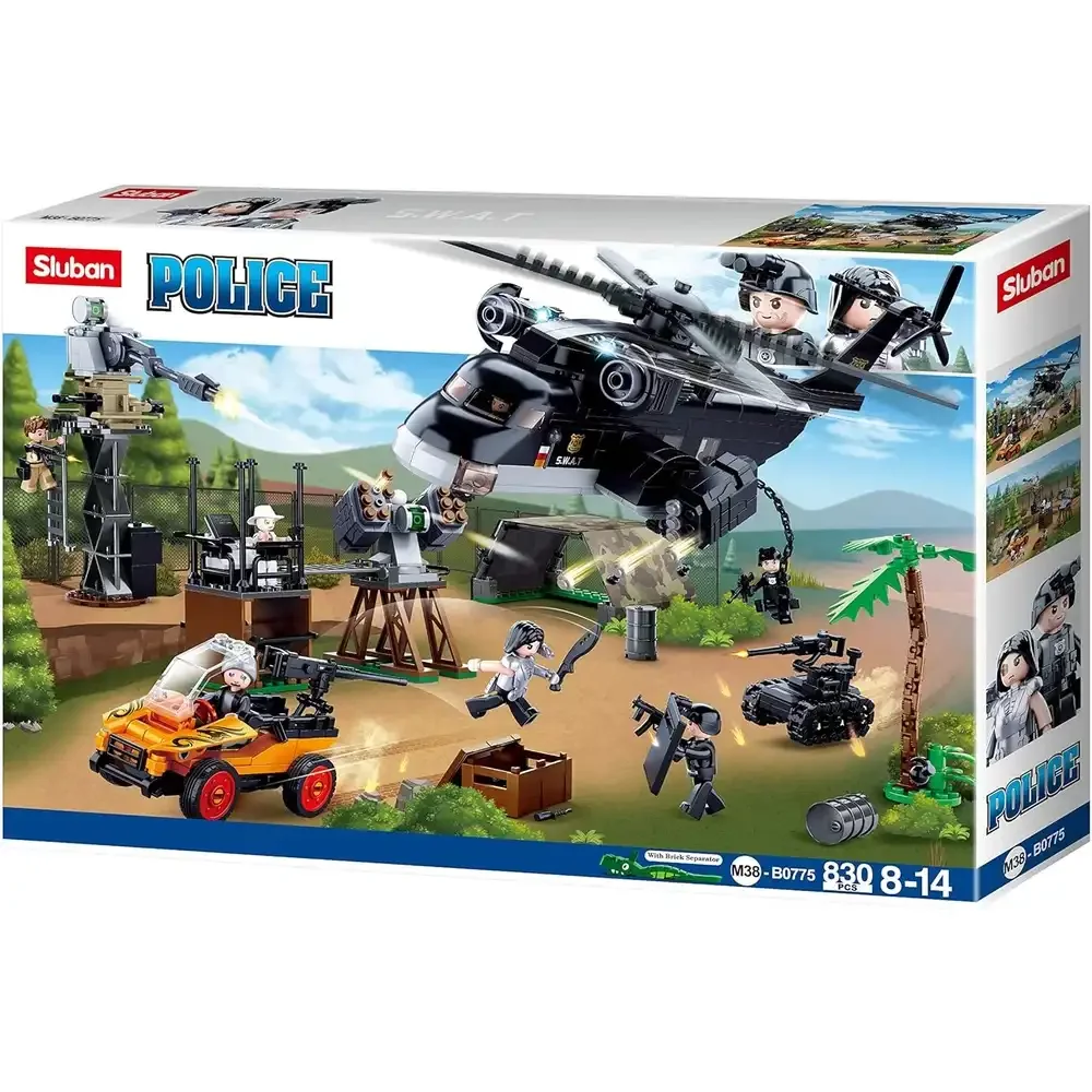Sluban Police Den Attack Building Blocks – 830 Pieces - Image 3