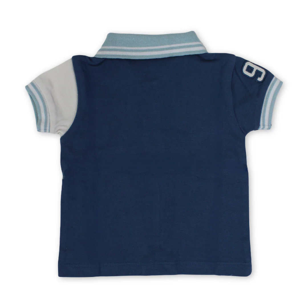 Baby Boys Cotton Polo – Baby Blue - Image 2
