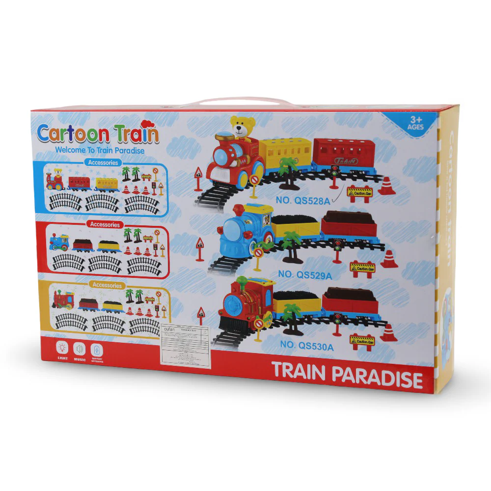 Cufan Musical Light-Up Cartoon Train with Figure and Sound Effects - Image 2
