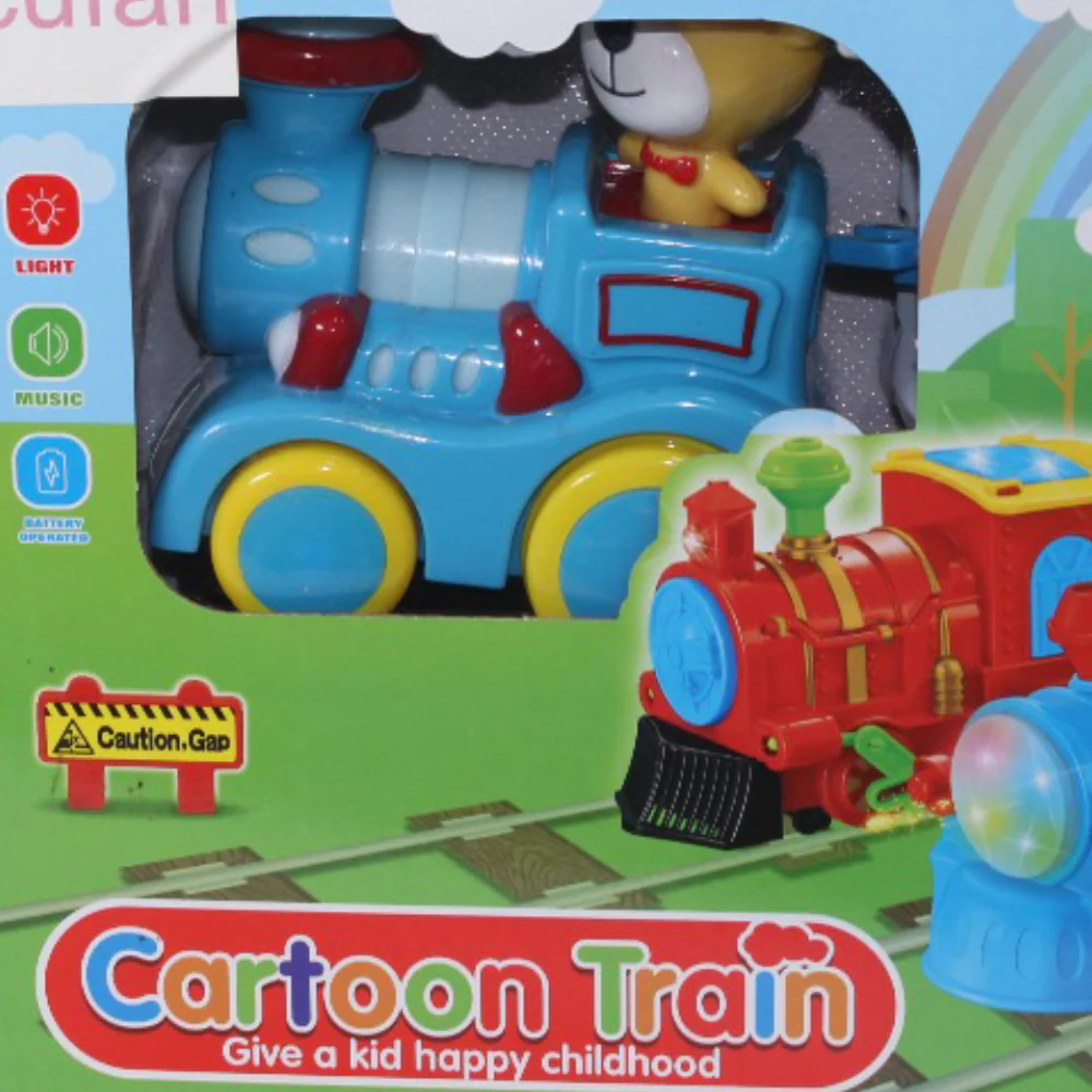 Cufan Musical Light-Up Cartoon Train with Figure and Sound Effects - Image 3