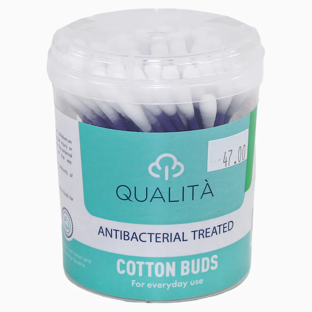 Qualita Cotton Swabs – 100 pcs (Round Tip)