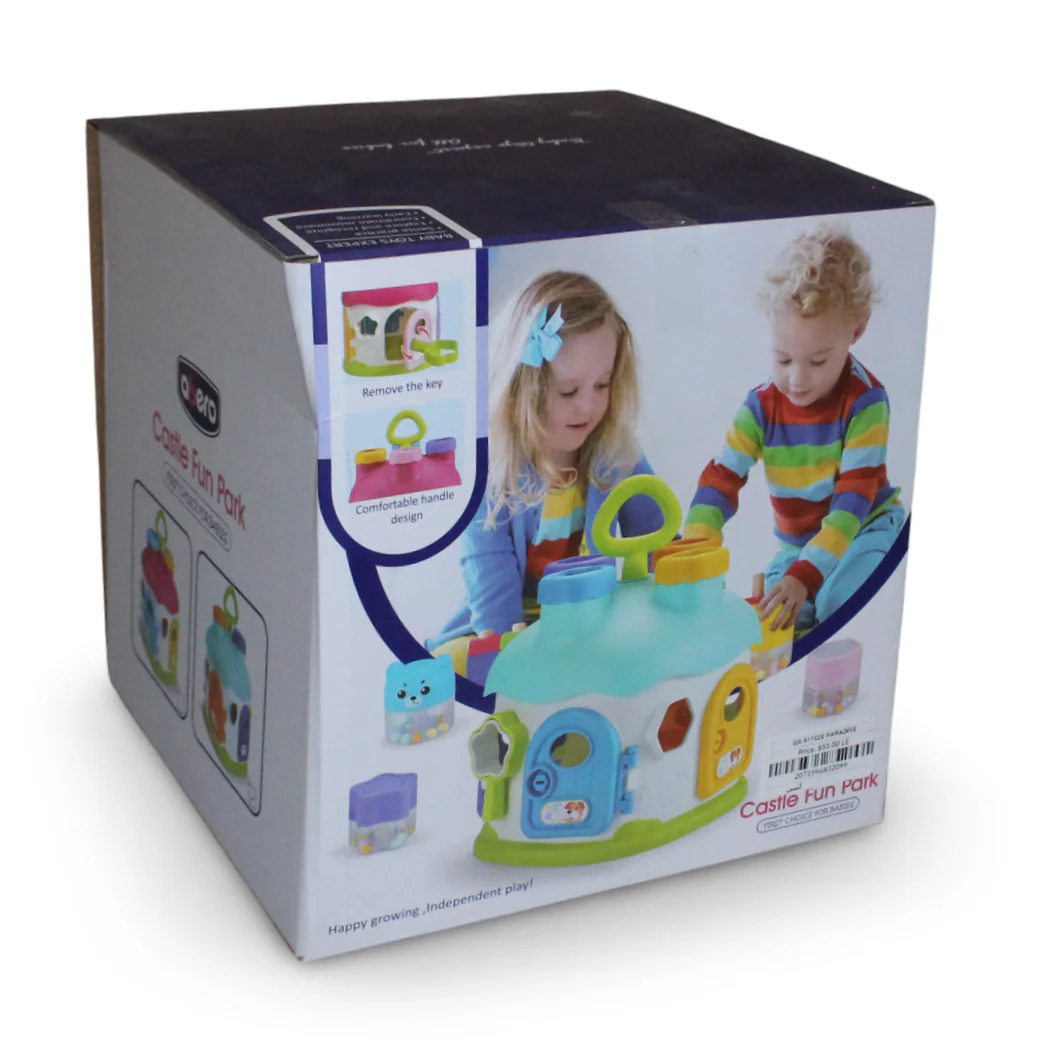 Abero Castle Fun Park Colorful Puzzle Toy – Baby Blue - Image 2