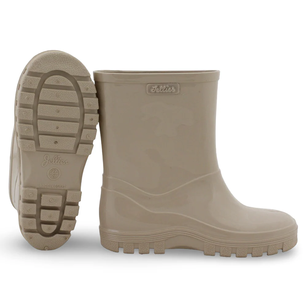 Unisex Rubber Rain Boots – Beige - Image 3