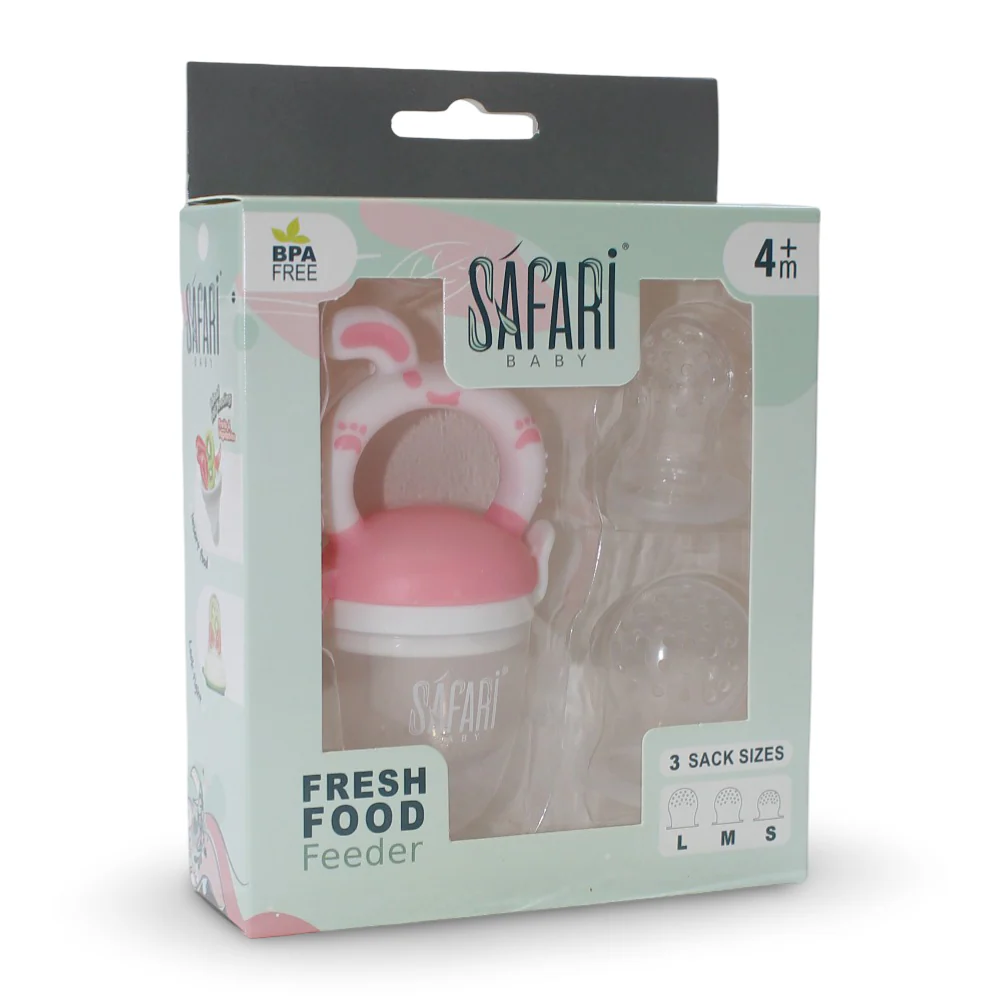 Safari Baby Fresh Food Feeder – 3 Sack Sizes (S, M, L) Pink - Image 2