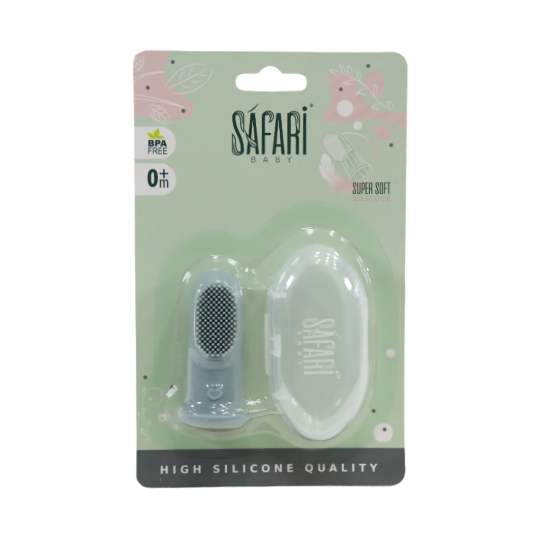 Safari Baby Super Soft Silicone Toothbrush – Baby Blue