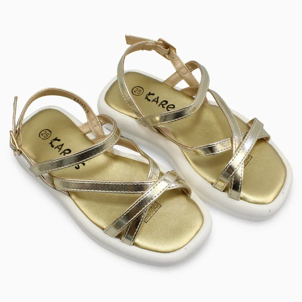 Girls Leather Sandals – Shiny