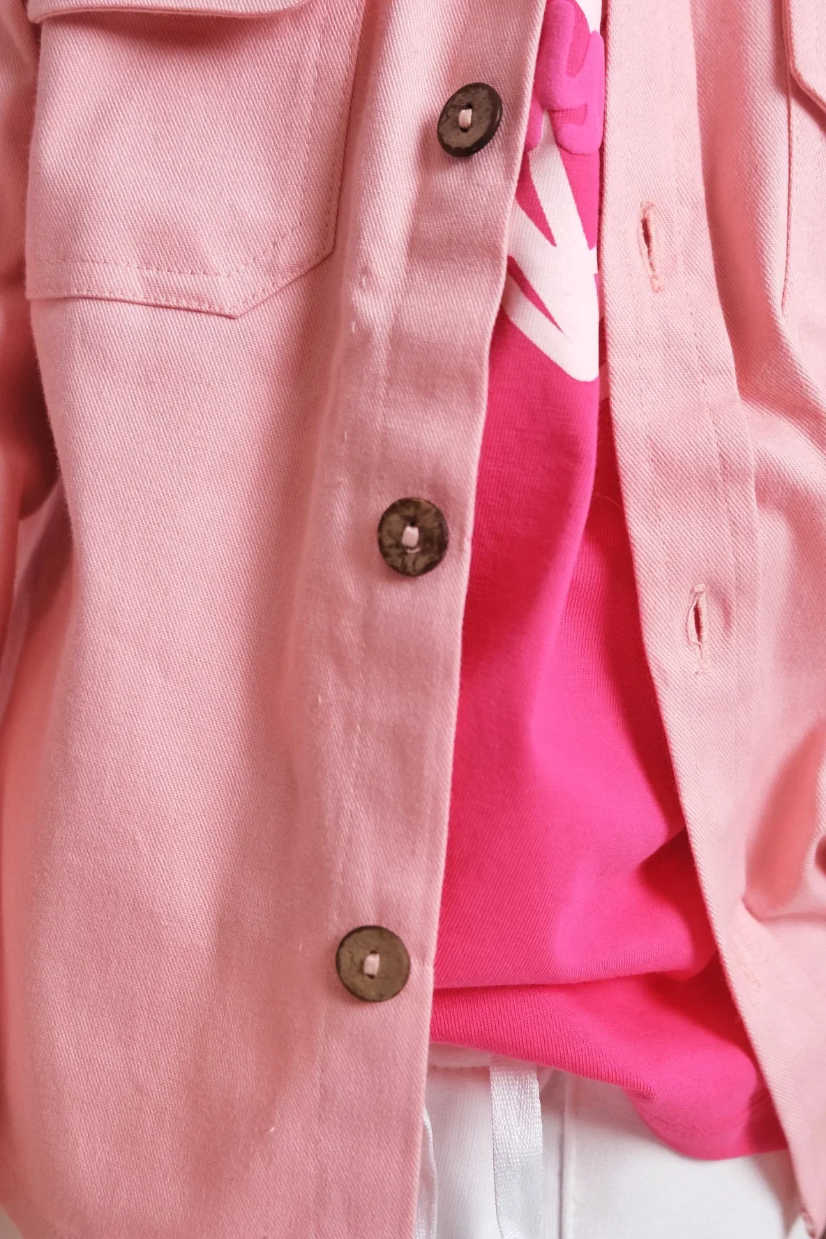 Unisex Salmon Long-Sleeved Overshirt - Image 3
