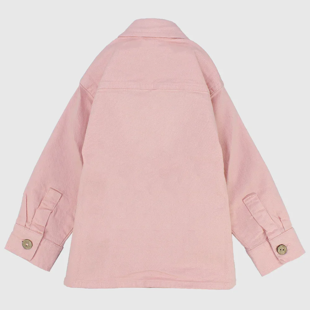 Unisex Salmon Long-Sleeved Overshirt - Image 4