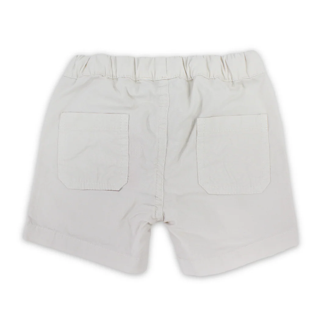 Baby Boys Cotton Shorts – Off-White - Image 2