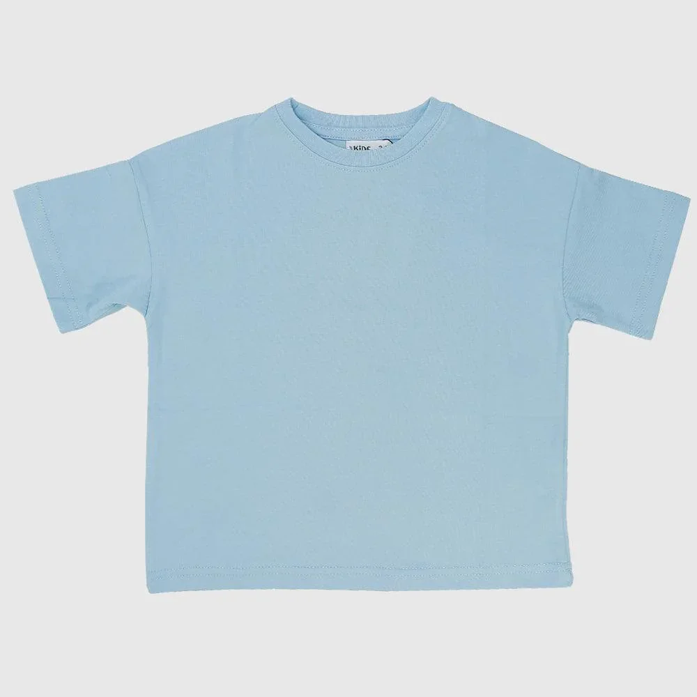Unisex Plain Babyblue Short-Sleeved T-Shirt - Image 3