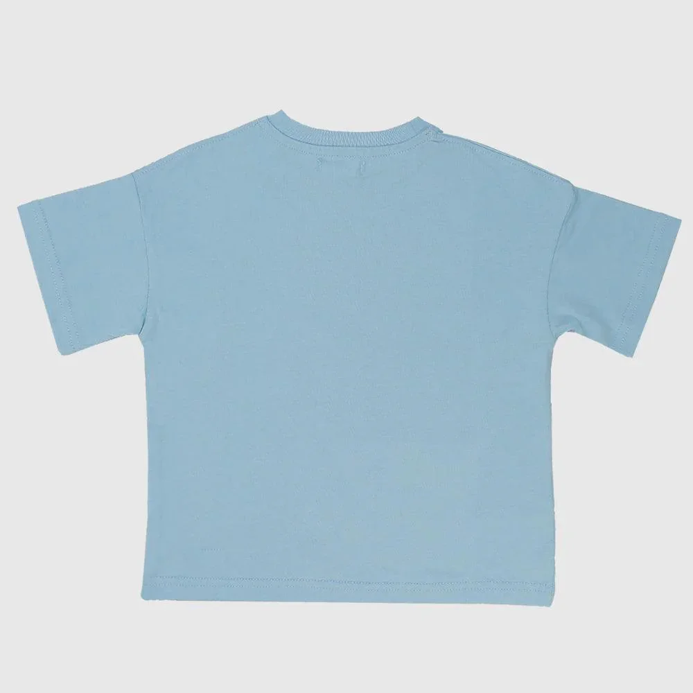 Unisex Plain Babyblue Short-Sleeved T-Shirt - Image 4