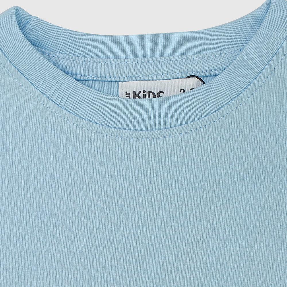 Unisex Plain Babyblue Short-Sleeved T-Shirt - Image 5