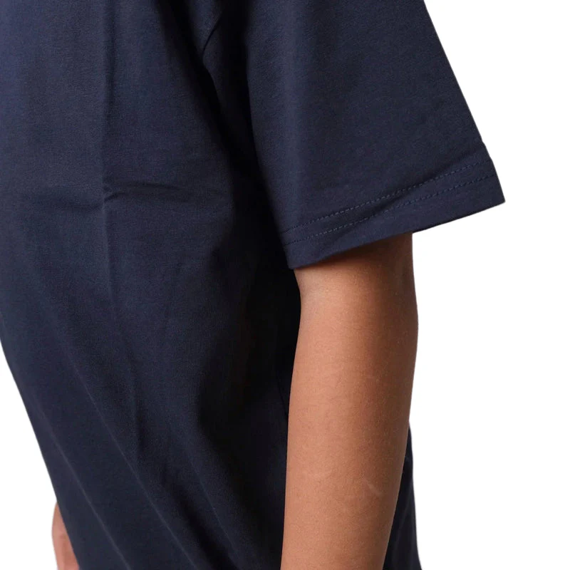 Unisex Plain Navy Short-Sleeved T-Shirt - Image 3