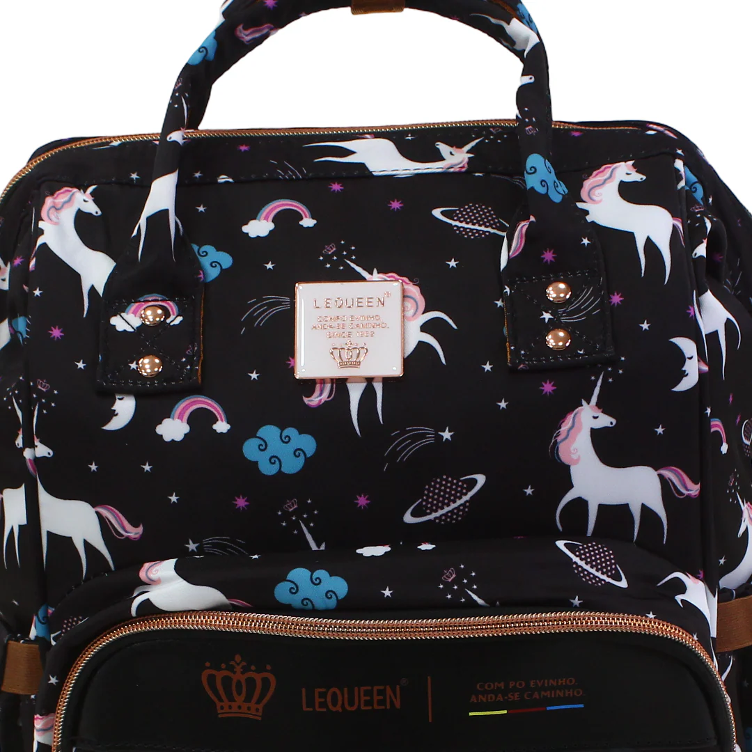 LeQueen Diaper Bag Backpack – Unicorn Print - Image 3