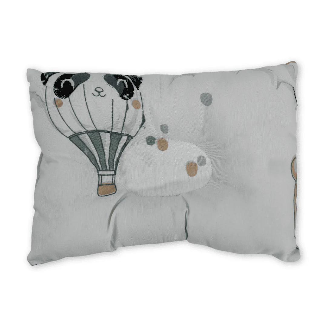 Small Pillow – Off-White with Hot-Air Balloon Print - Image 2