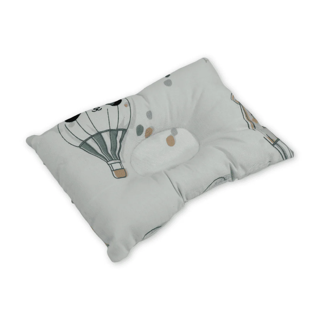 Small Pillow – Off-White with Hot-Air Balloon Print - Image 3