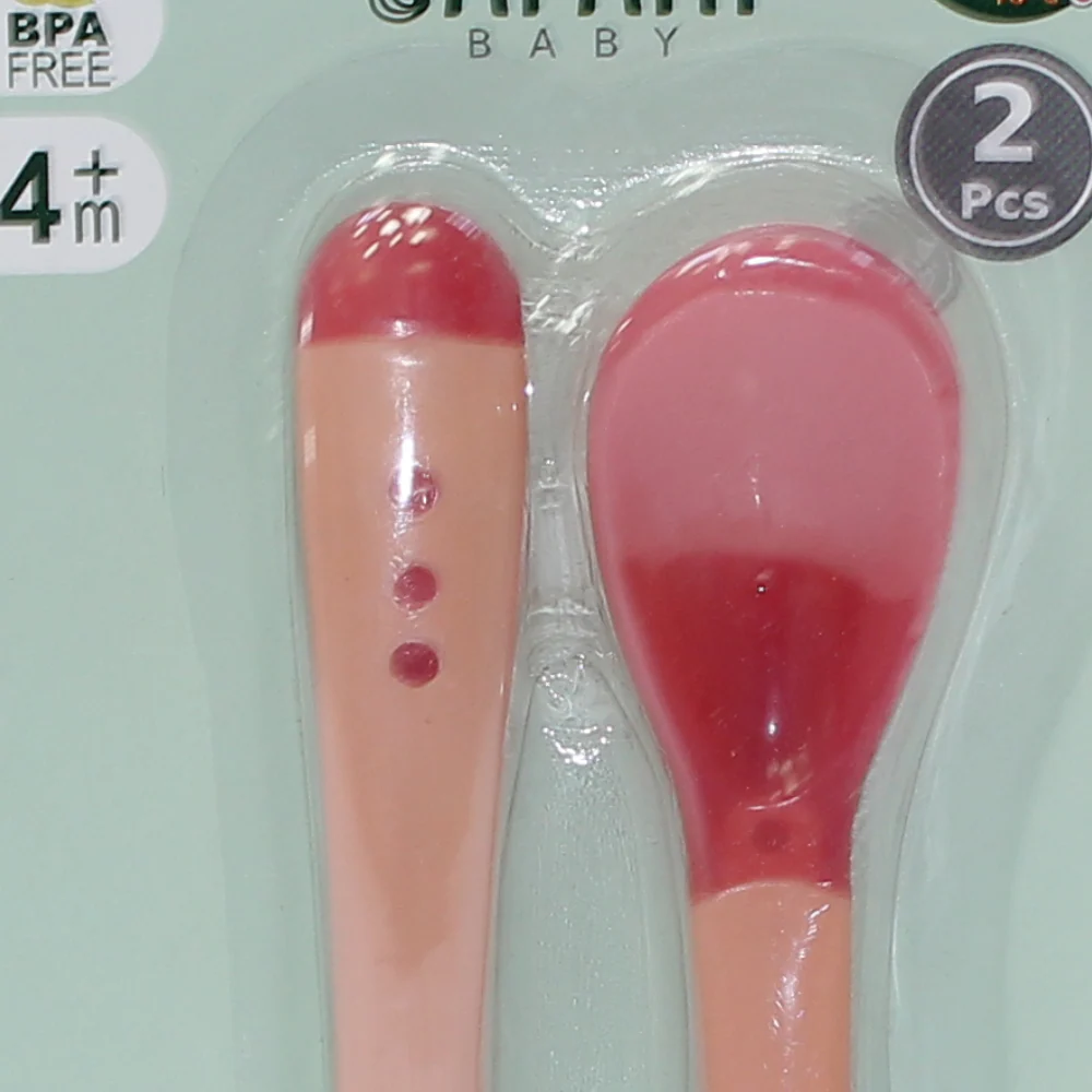 Safari Baby Color Changing Feeding Spoon & Fork +4m – 2Pcs - Image 3