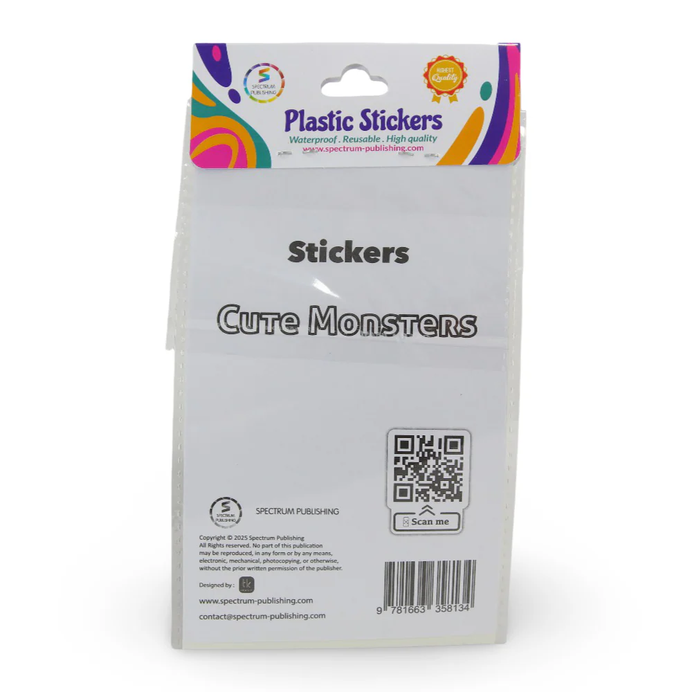 Spectrum Publishing "Cute Monsters" Plastic Stickers - Image 2