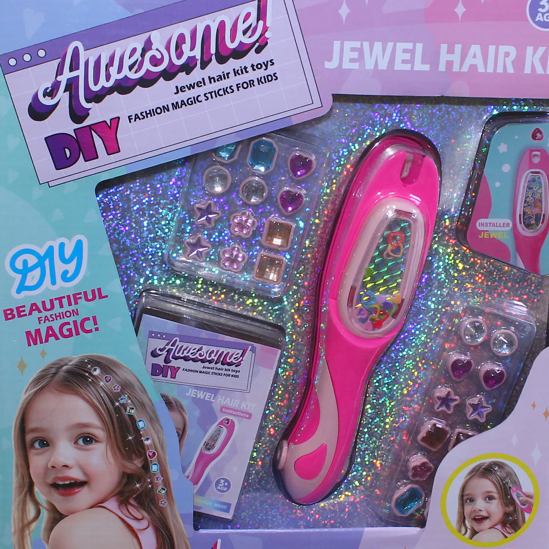 Awesome! DIY Jewel Hair Kit Fashion Magic Sticks Toy - Image 3