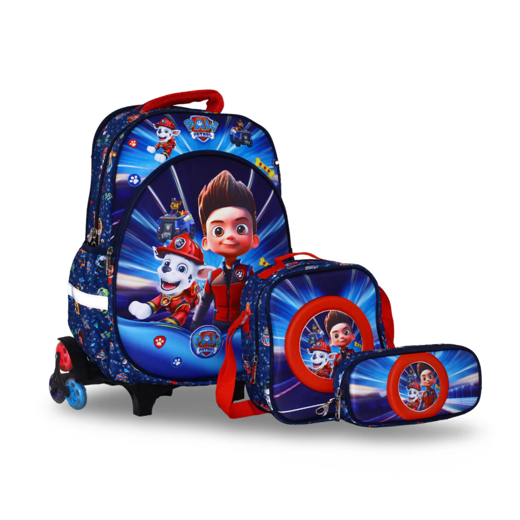 Migo Paw Patrol School Set Trolley Bag 16 Inches – Navy