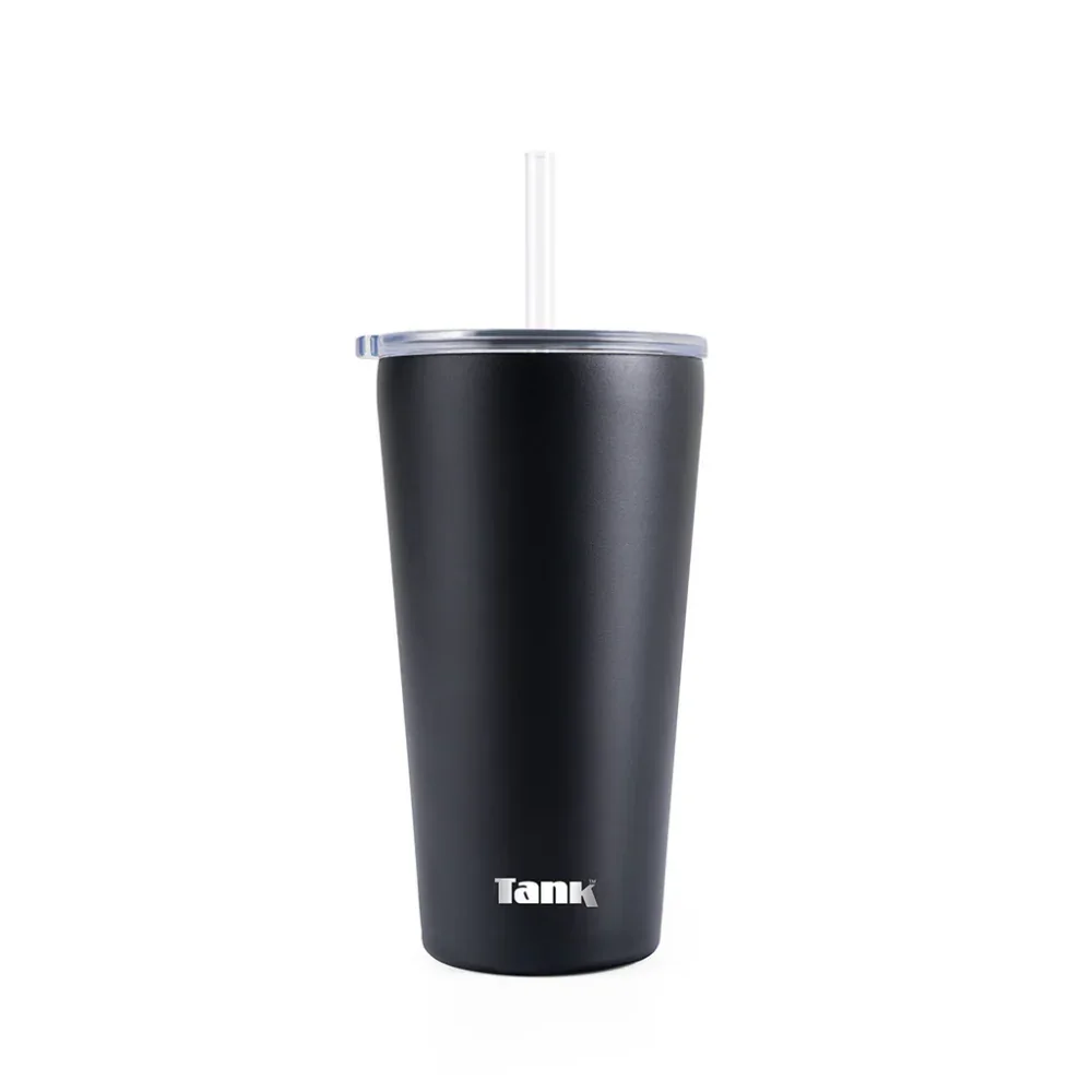 Tank Ice Insulated Stainless Steel Travel Cup 480ml – Black - Image 4