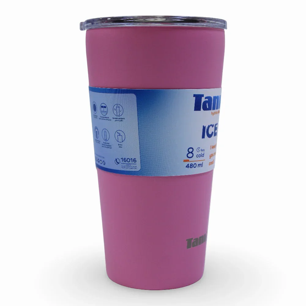Tank Ice Insulated Stainless Steel Travel Cup 480ml – Bubblegum - Image 4
