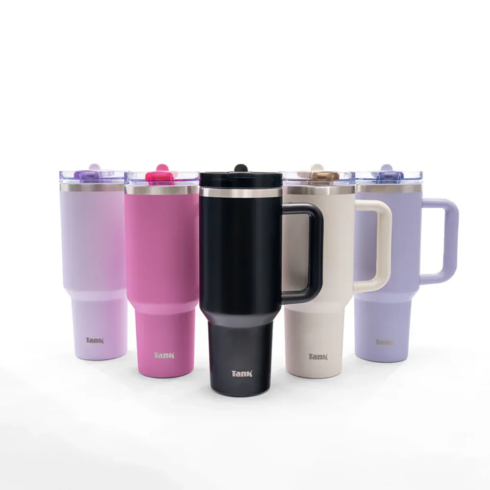 Tank Quencher Insulated Stainless Steel Travel Mug 1200ml – Black - Image 5