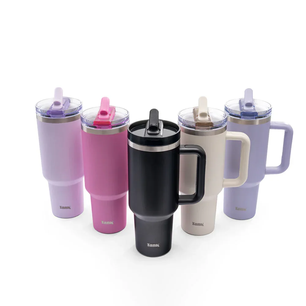 Tank Quencher Insulated Stainless Steel Travel Mug 1200ml – Black - Image 6