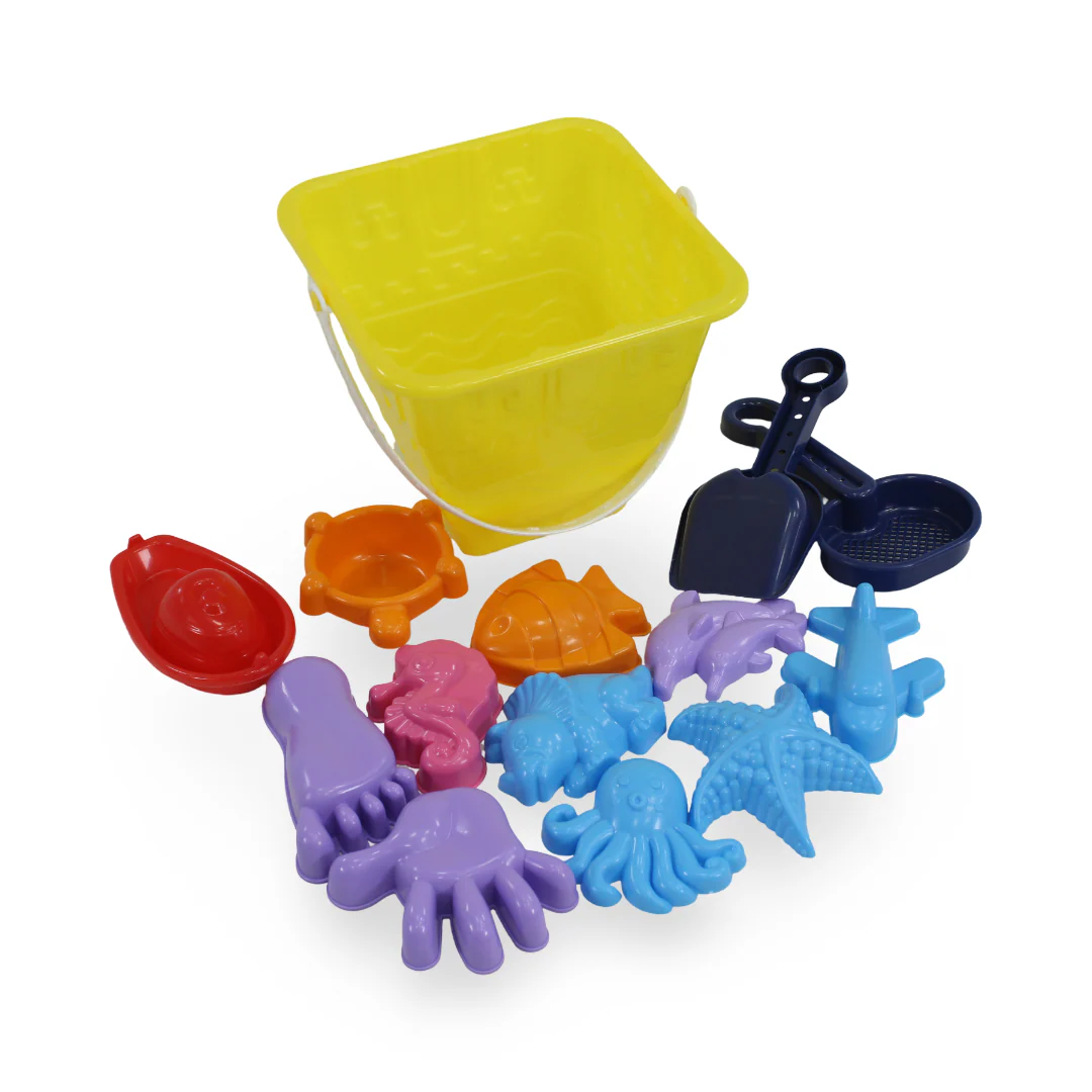 Toffee Multicolor Plastic Beach Sand Toy Set – Yellow