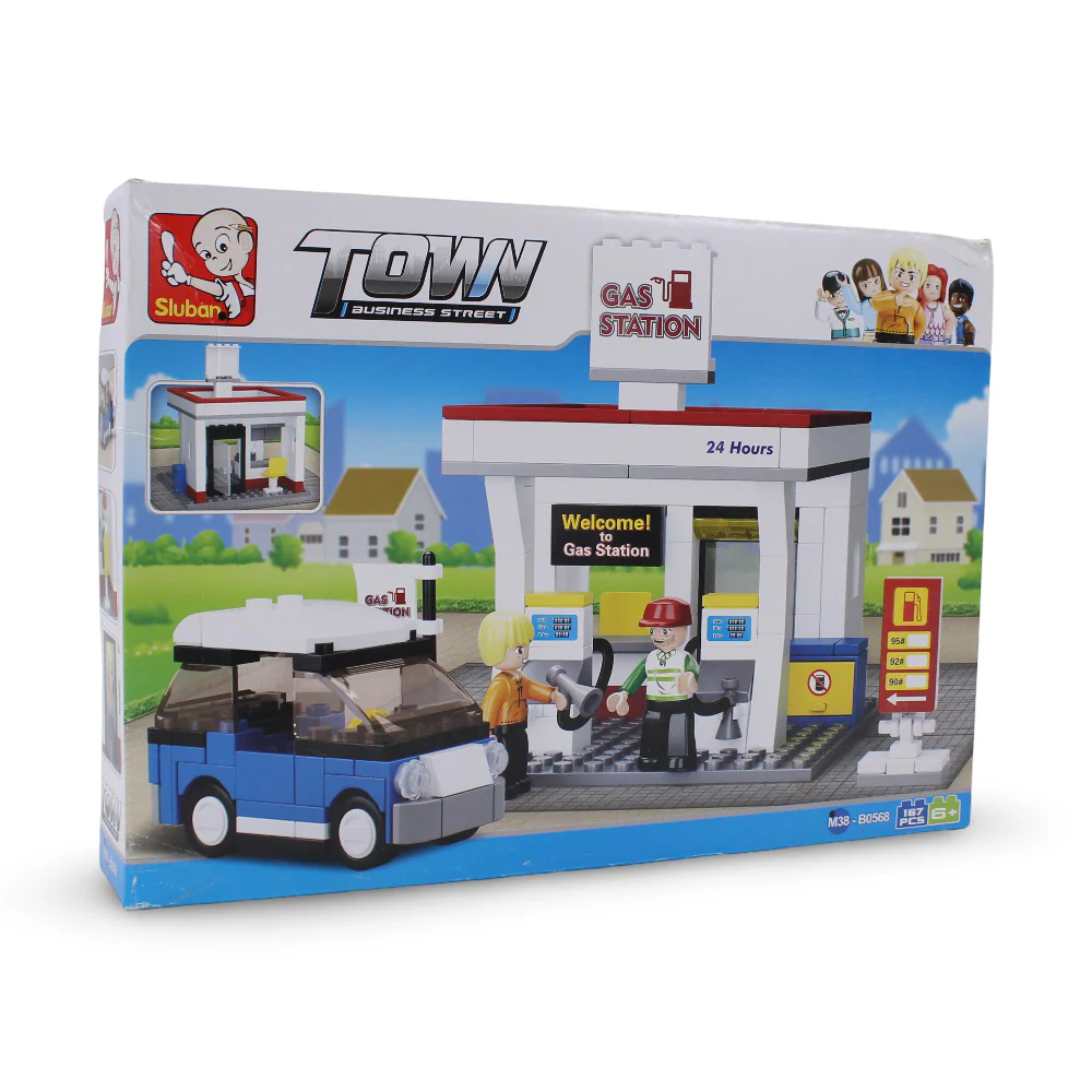 Sluban Town Gas Station - 167Pcs - Image 2