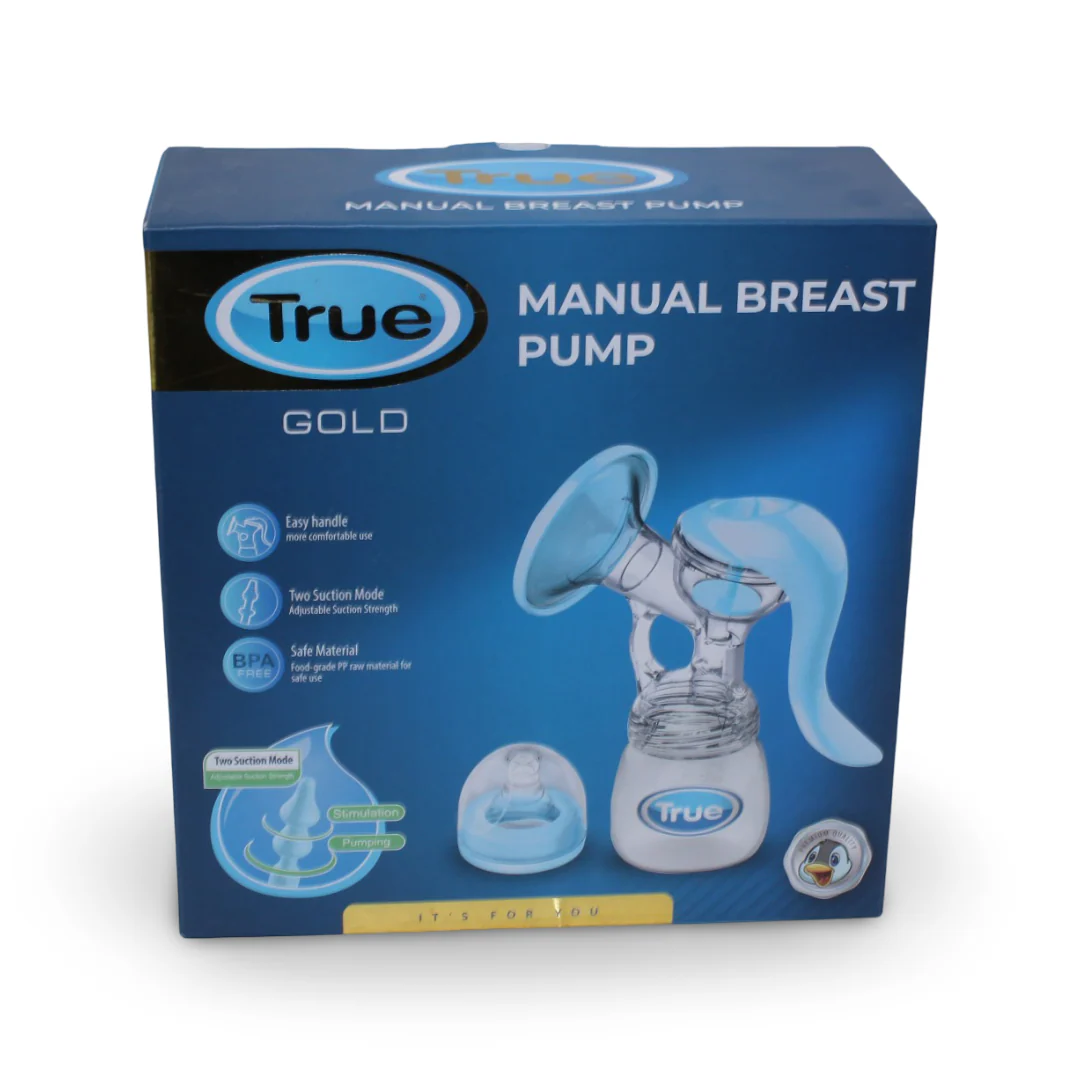 True Gold Manual Breast Pump – Baby Blue - Image 2