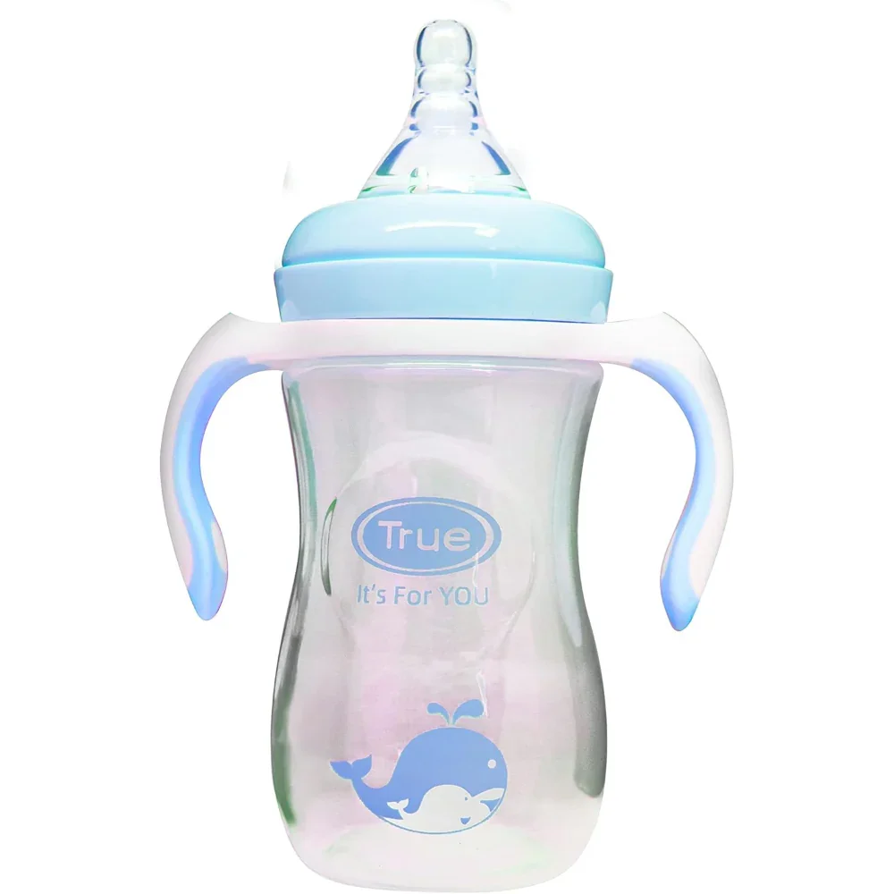 True Bottle with Handle 240ml 6m+ – Blue - Image 2