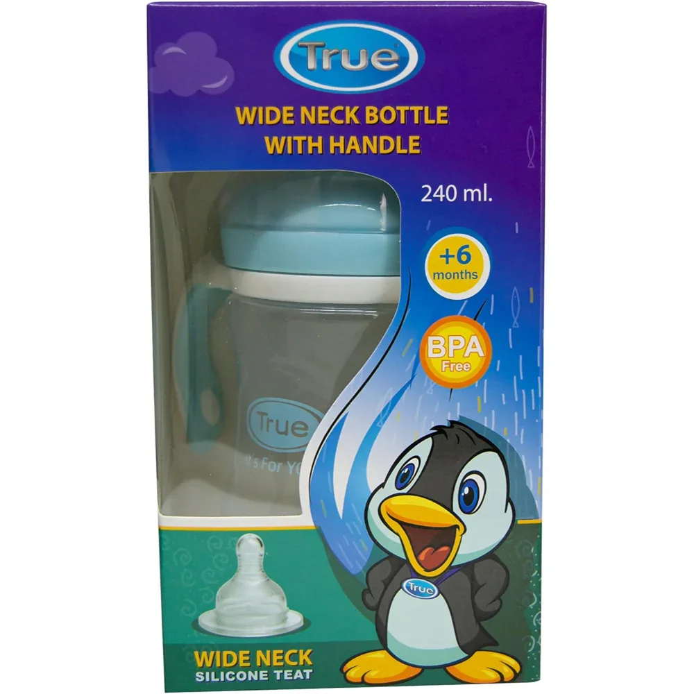 True Bottle with Handle 240ml 6m+ – Blue - Image 5