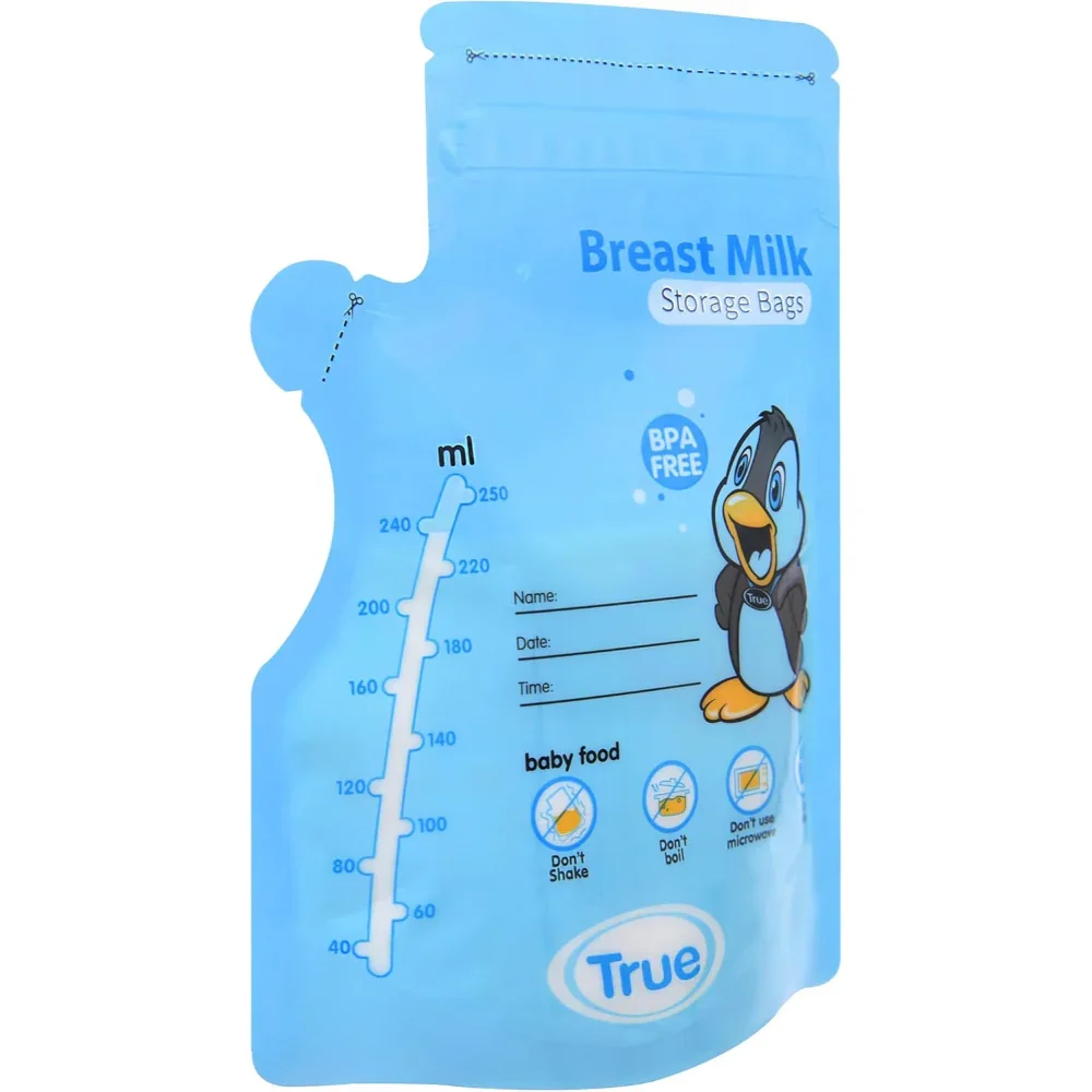 True Breastmilk Sterilized Storage Bags 250ml - 30Pcs (Blue) - Image 6