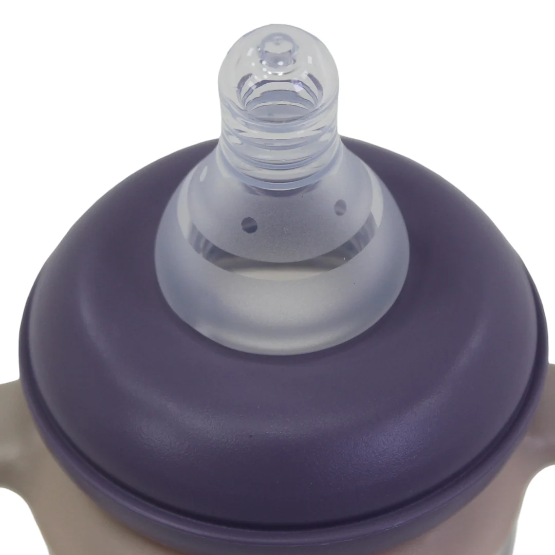True Gold Standard Feeding Bottle with Handles 260ml 3m+ – Purple - Image 3