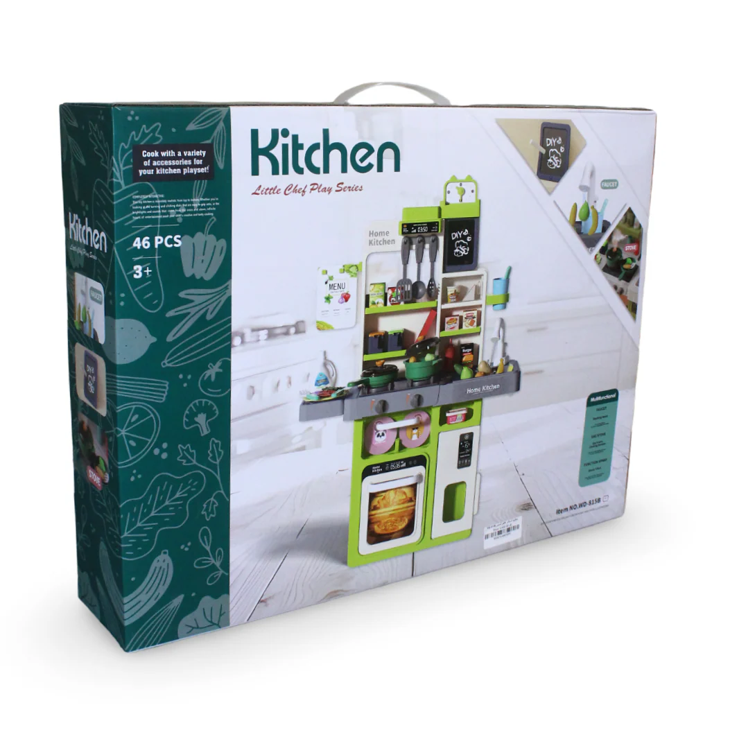 "Little Chef Play Series" Kitchen Toy 46 Pcs – Green - Image 2