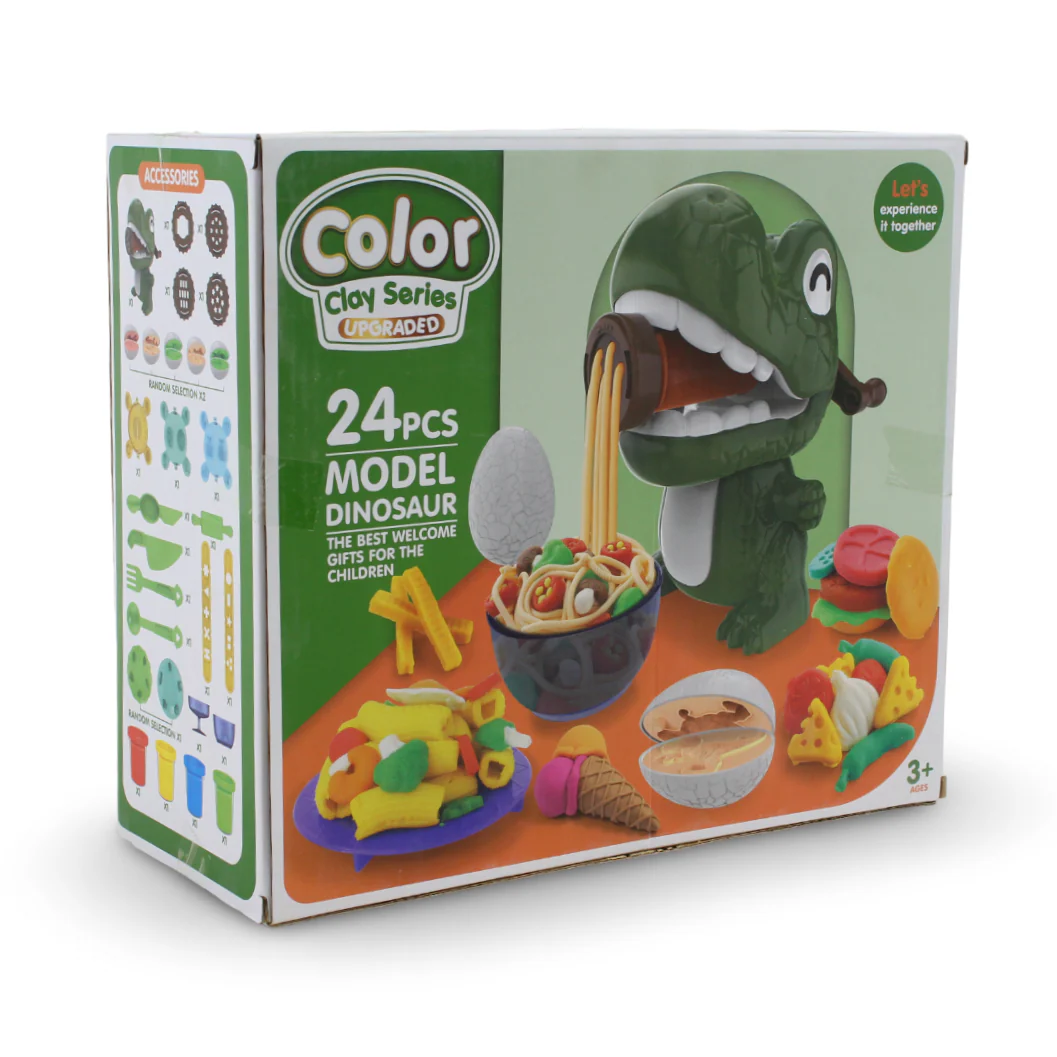 Color Clay Series Upgraded DIY Dinosaur Modeling Kit – 24 Pcs - Image 2