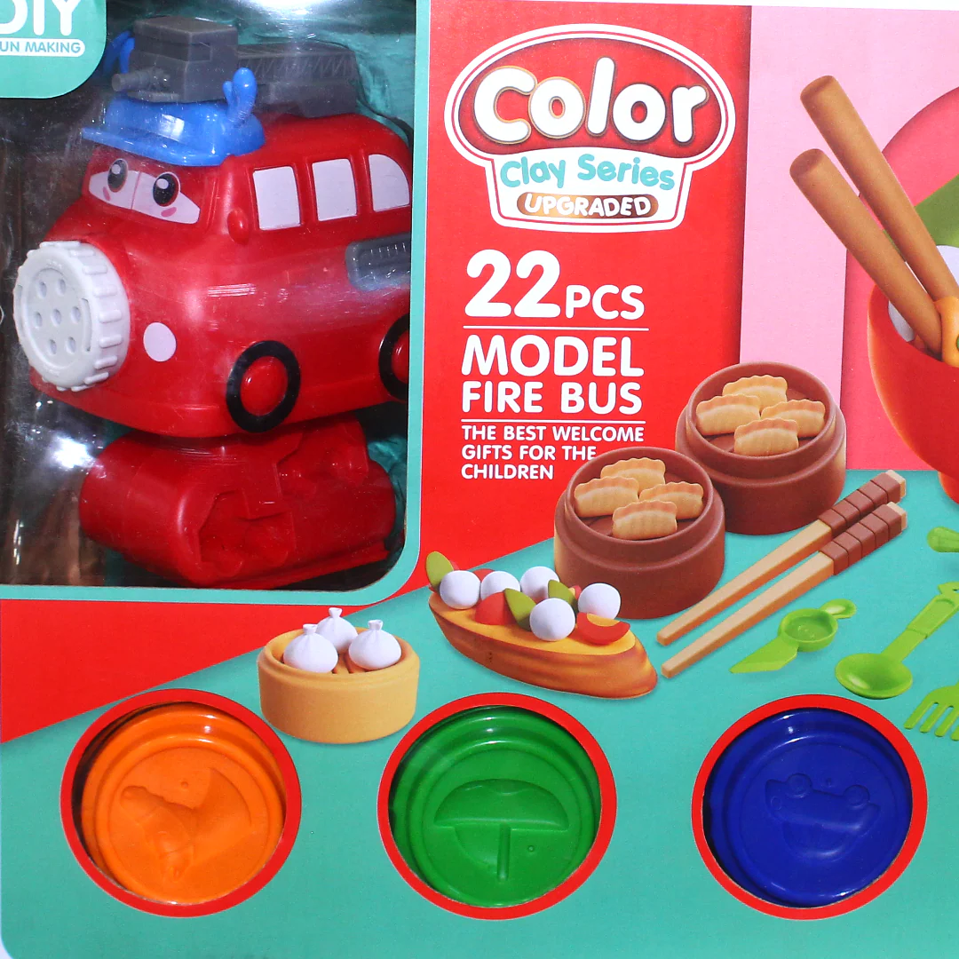 Color Clay Series "Model Fire Bus" DIY Set - Image 3