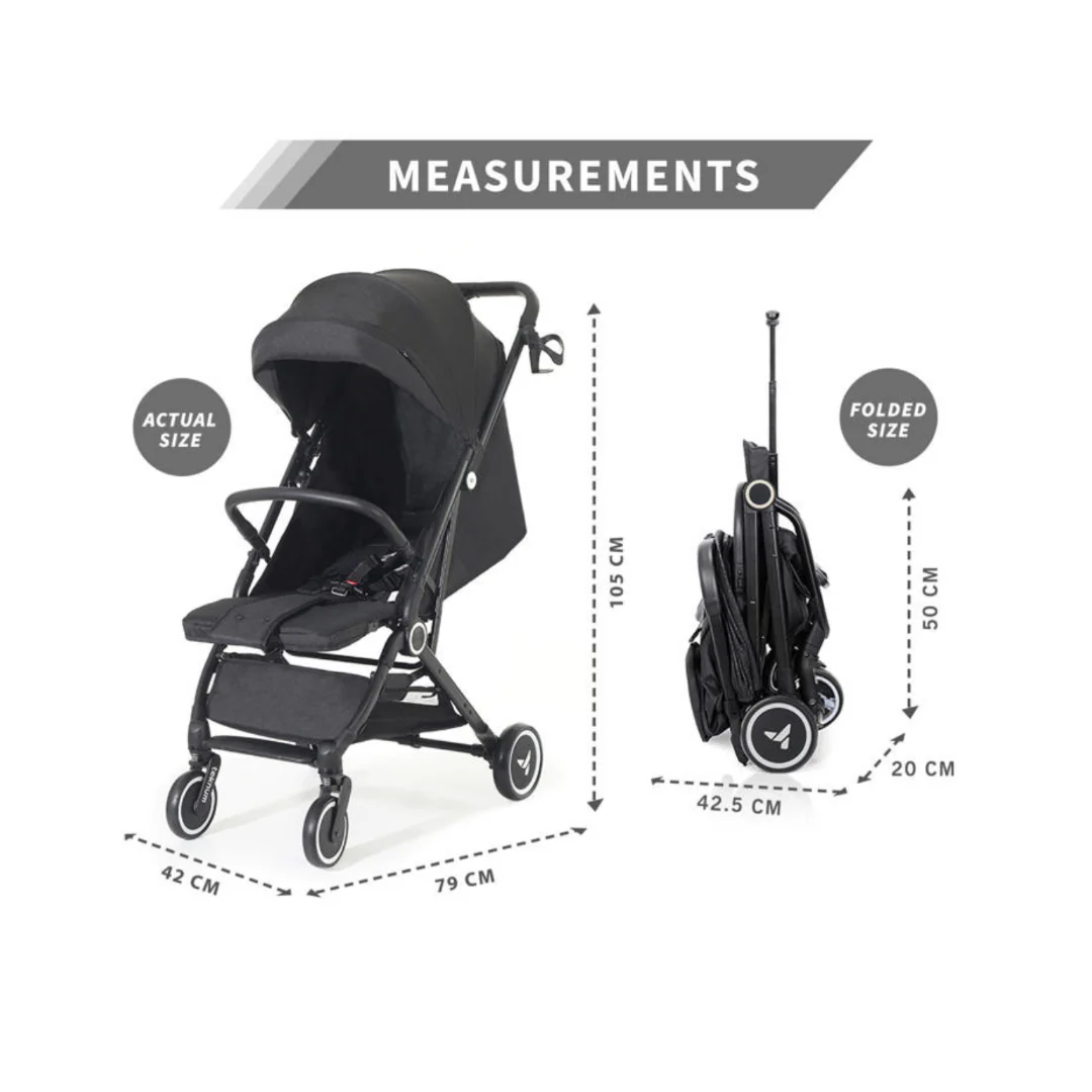 Umbrella Travel Cabin Stroller – Black - Image 4