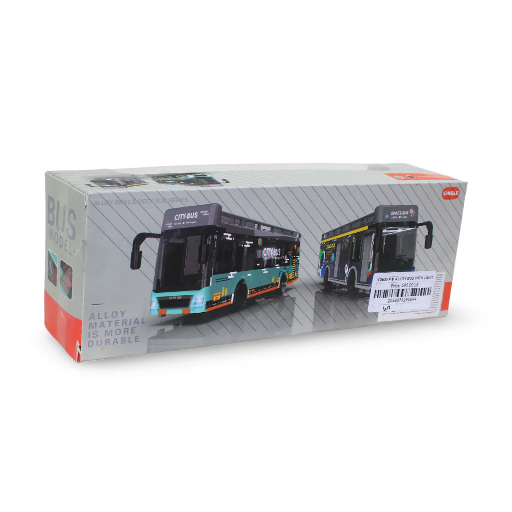 City Service Explorer Pull-Back Bus Model – Aqua - Image 2
