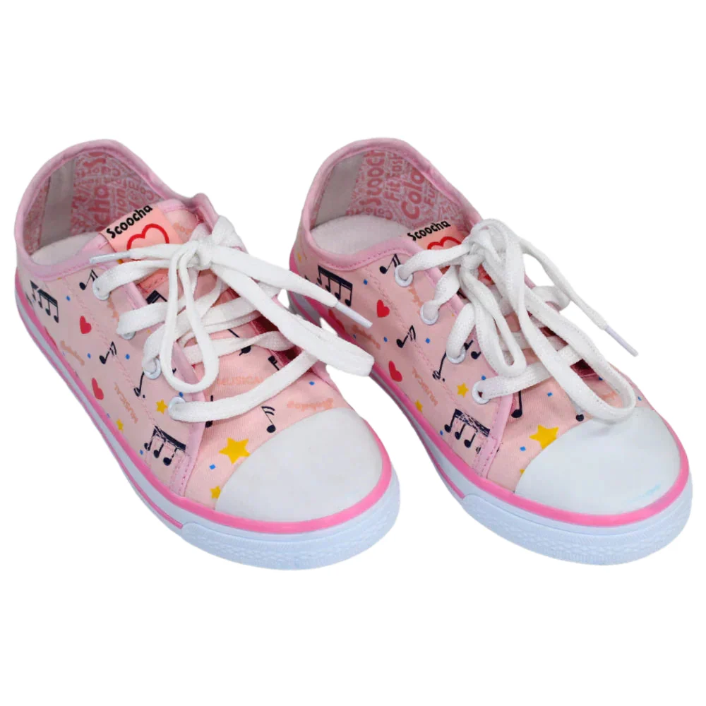 Girls Multicolored Canvas Sneakers - Image 4