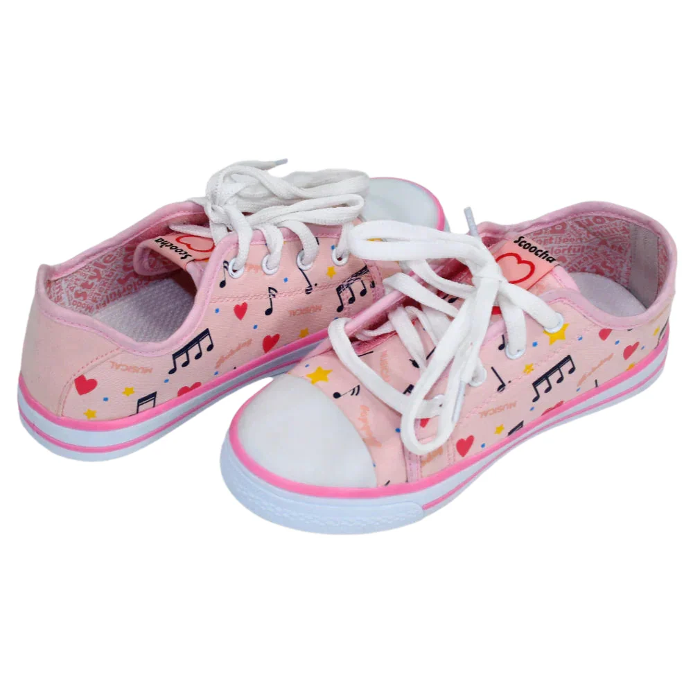 Girls Multicolored Canvas Sneakers - Image 5