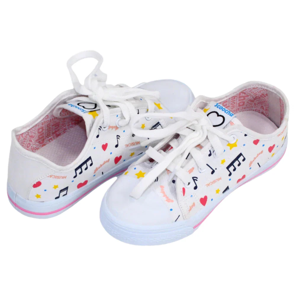 Girls Multicolored Canvas Sneakers - Image 8