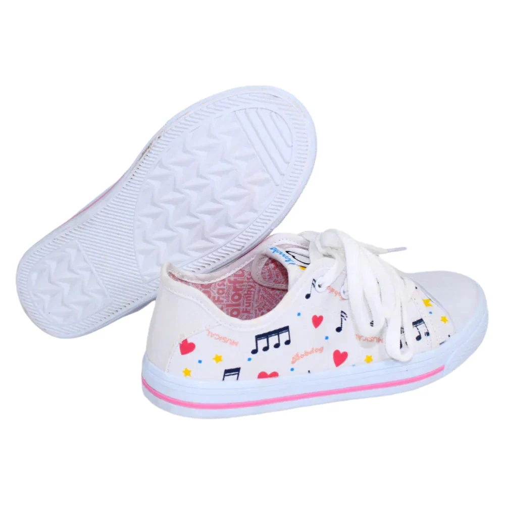 Girls Multicolored Canvas Sneakers - Image 9